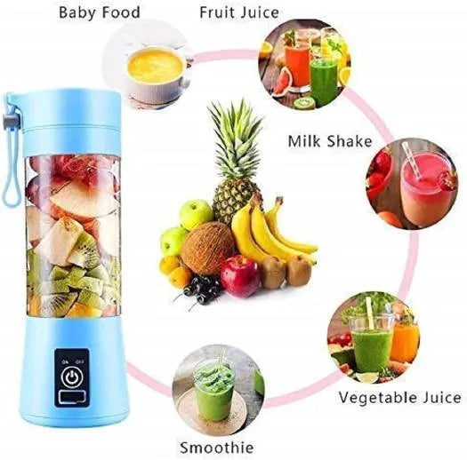 Portable USB Rechargeable Blender Bottle – Mini Personal Juicer Cup