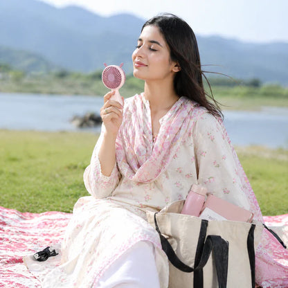 Cute Mini USB Rechargeable Handheld Fan – Portable Pocket Cooling Fan