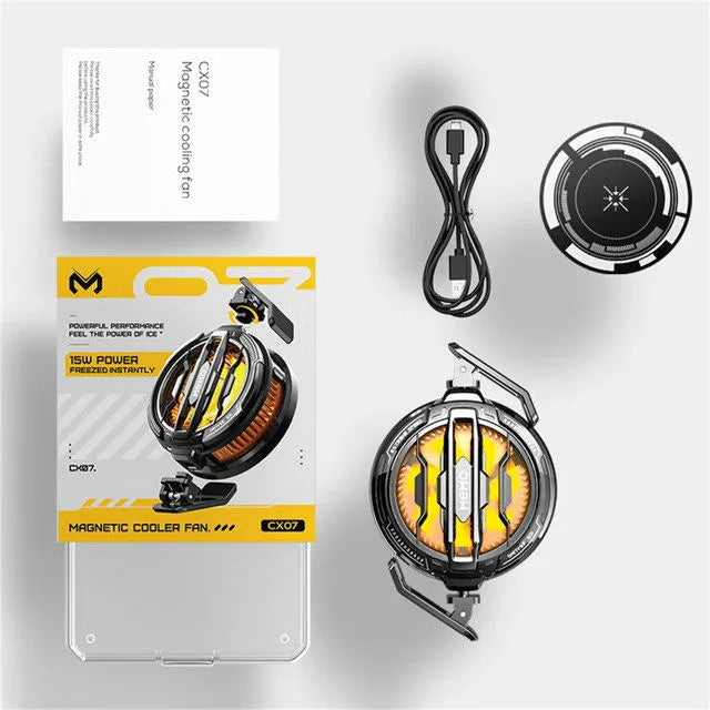 MEMO CX07 Magnetic Mobile Phone Cooler – Ultra Silent Cooling Fan for Gaming & Streaming