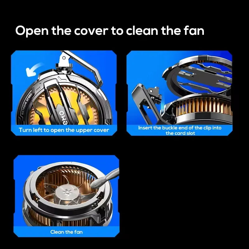 MEMO CX07 Magnetic Mobile Phone Cooler – Ultra Silent Cooling Fan for Gaming & Streaming