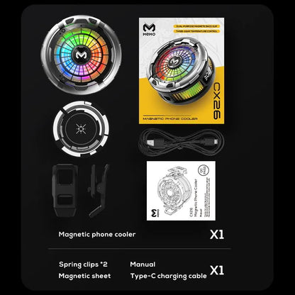 MEMO CX07 Magnetic Mobile Phone Cooler – Ultra Silent Cooling Fan for Gaming & Streaming