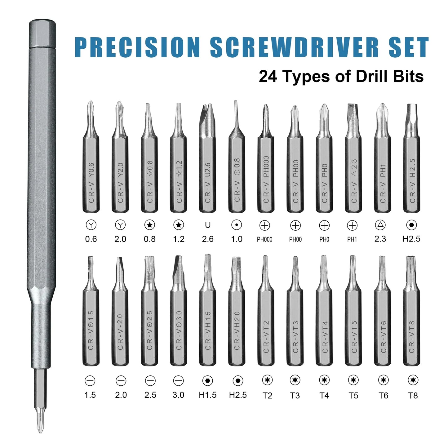24-in-1 Precision Magnetic Screwdriver Set – Professional Repair Tool Kit for Mobile, Laptop & Electronics