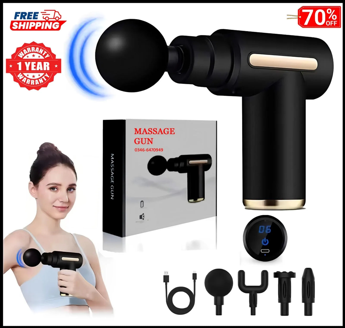 ProPulse Deep Tissue Massage Gun – Portable Muscle Recovery Massager