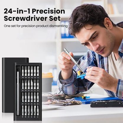 24-in-1 Precision Magnetic Screwdriver Set – Professional Repair Tool Kit for Mobile, Laptop & Electronics