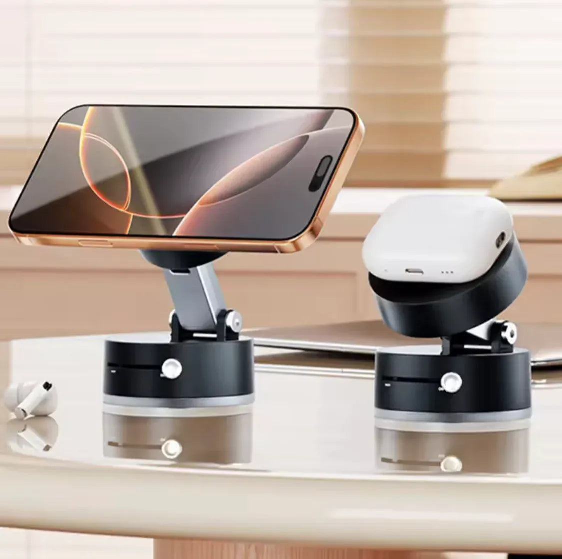 360° Foldable Magnetic Phone Stand – Strong MagSafe Desktop & Desk Holder for iPhone & Smartphones