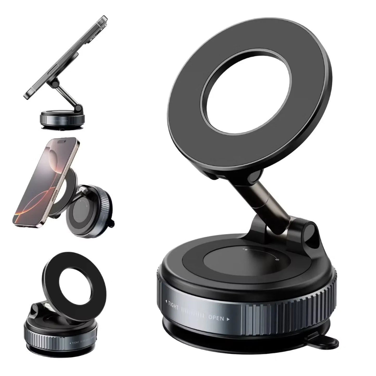 360° Foldable Magnetic Phone Stand – Strong MagSafe Desktop & Desk Holder for iPhone & Smartphones