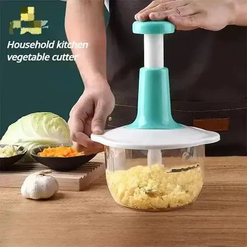ProPress Manual Food Chopper – Multi-Purpose Vegetable & Fruit Cutter with Stainless Steel Blades