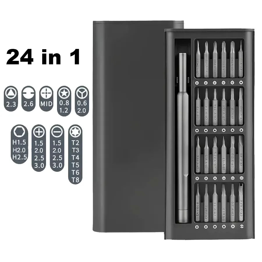 24-in-1 Precision Magnetic Screwdriver Set – Professional Repair Tool Kit for Mobile, Laptop & Electronics