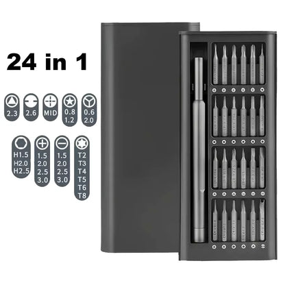 24-in-1 Precision Magnetic Screwdriver Set – Professional Repair Tool Kit for Mobile, Laptop & Electronics