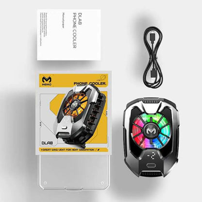 MEMO DL20 RGB Mobile Phone Cooler – Semiconductor Cooling Fan with LED Temperature Display & Type-C Charging