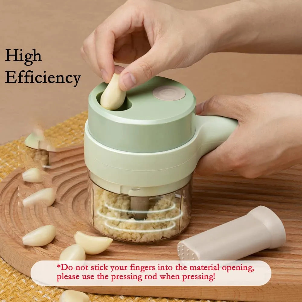 Smart Electric Food Chopper & Vegetable Slicer – USB Rechargeable Multi-Function Kitchen Cutter