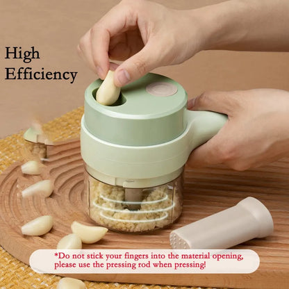 Smart Electric Food Chopper & Vegetable Slicer – USB Rechargeable Multi-Function Kitchen Cutter