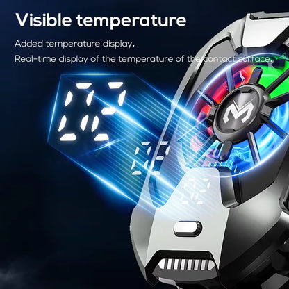MEMO DL20 RGB Mobile Phone Cooler – Semiconductor Cooling Fan with LED Temperature Display & Type-C Charging