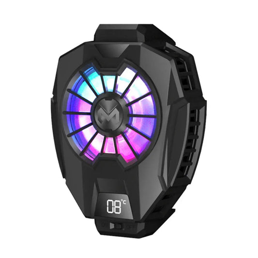 MEMO DL20 RGB Mobile Phone Cooler – Semiconductor Cooling Fan with LED Temperature Display & Type-C Charging