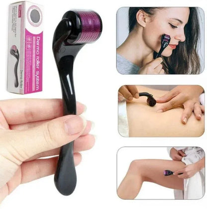 540 Titanium Derma Roller – Microneedling Skin Care Tool for Face, Hair & Beard Growth