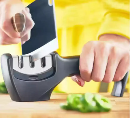 3-Stage Professional Knife Sharpener – Diamond & Ceramic Sharpening System with Non-Slip Base