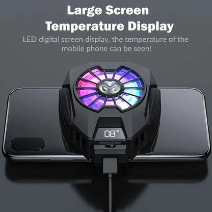 MEMO DL20 RGB Mobile Phone Cooler – Semiconductor Cooling Fan with LED Temperature Display & Type-C Charging