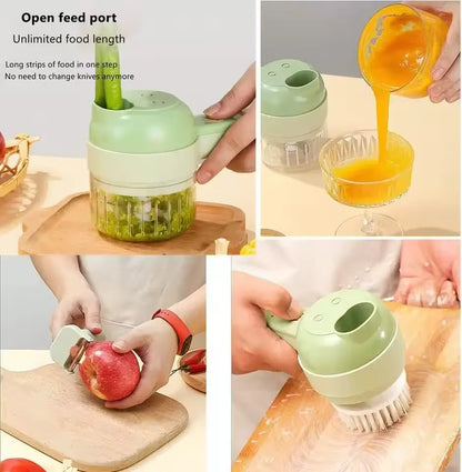Smart Electric Food Chopper & Vegetable Slicer – USB Rechargeable Multi-Function Kitchen Cutter