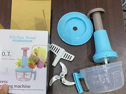 ProPress Manual Food Chopper – Multi-Purpose Vegetable & Fruit Cutter with Stainless Steel Blades