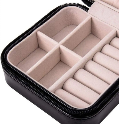 Luxury Travel Jewelry Organizer Box – Portable Storage Case for Rings, Earrings & Necklaces