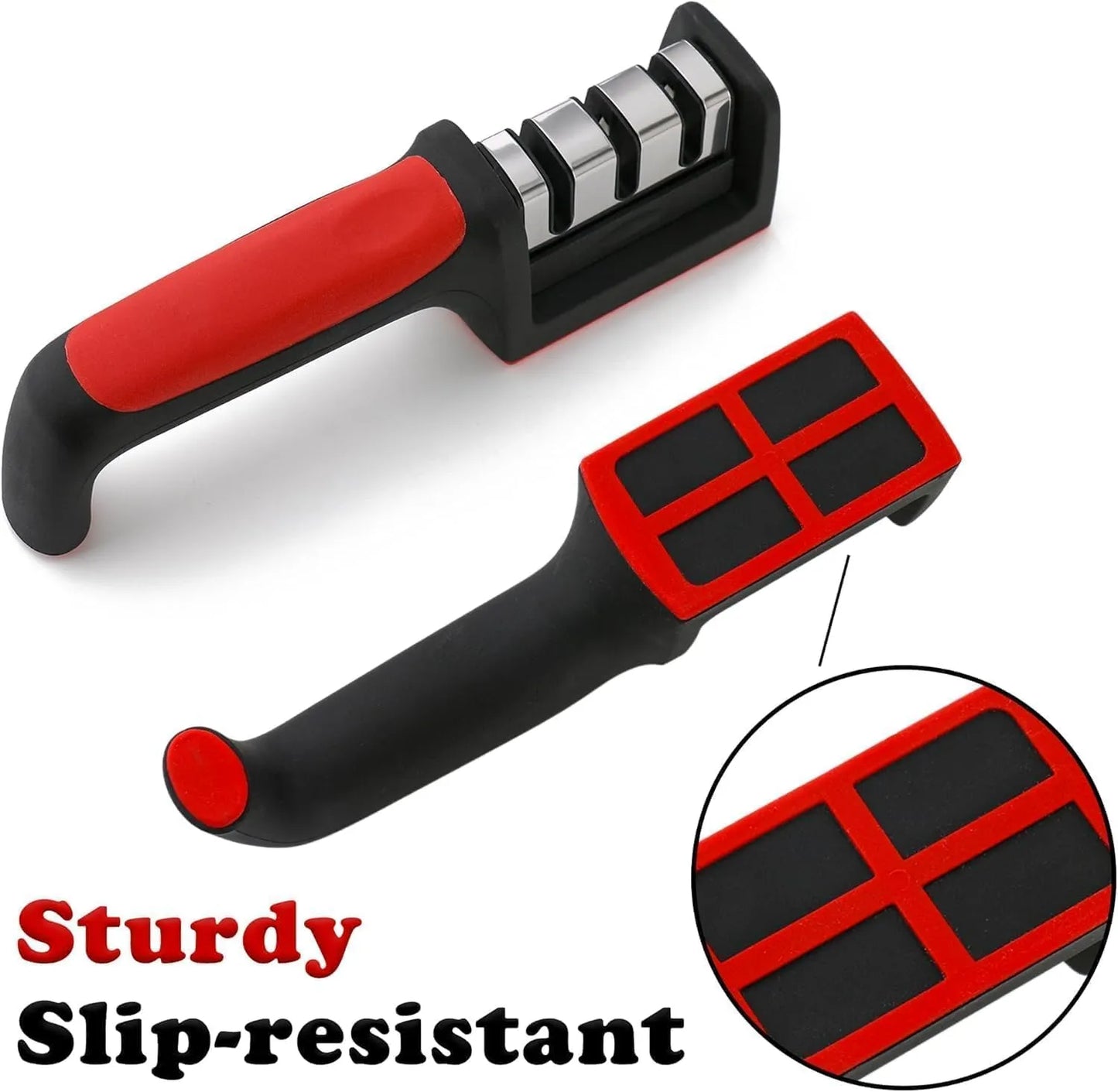 3-Stage Professional Knife Sharpener – Diamond & Ceramic Sharpening System with Non-Slip Base
