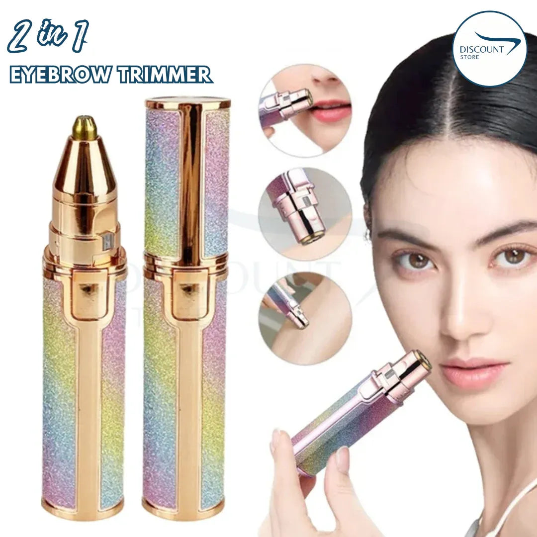 2-in-1 Rechargeable Facial Hair Remover & Eyebrow Trimmer for Women | USB Portable Hair Removal Pen