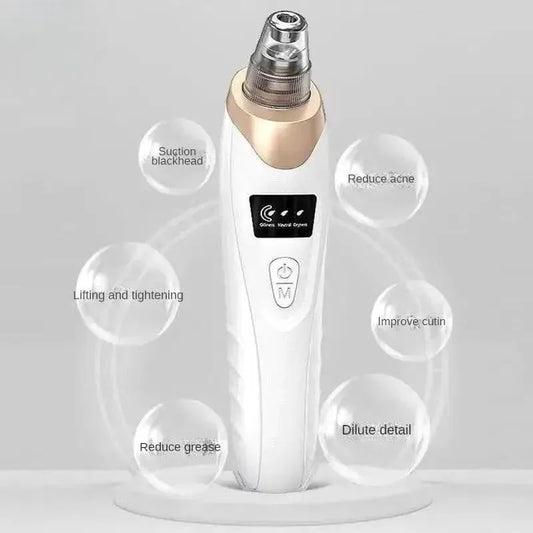 5-in-1 Electric Blackhead Remover Vacuum – Pore Cleaner & Acne Extraction Kit with LCD Display