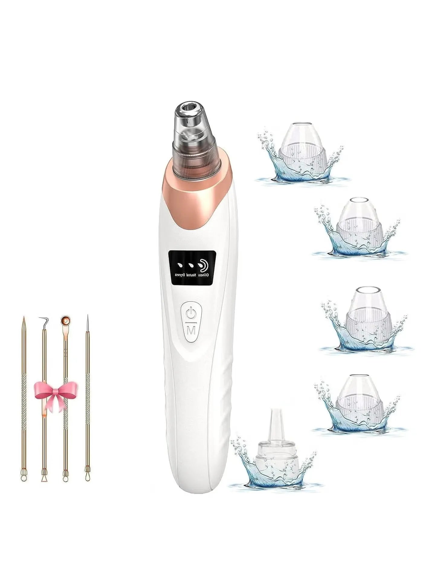 5-in-1 Electric Blackhead Remover Vacuum – Pore Cleaner & Acne Extraction Kit with LCD Display