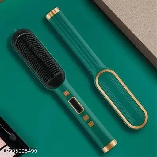 2-in-1 Electric Hair Straightening Brush – Fast Heating Hair Styler Comb for Smooth & Silky Hair