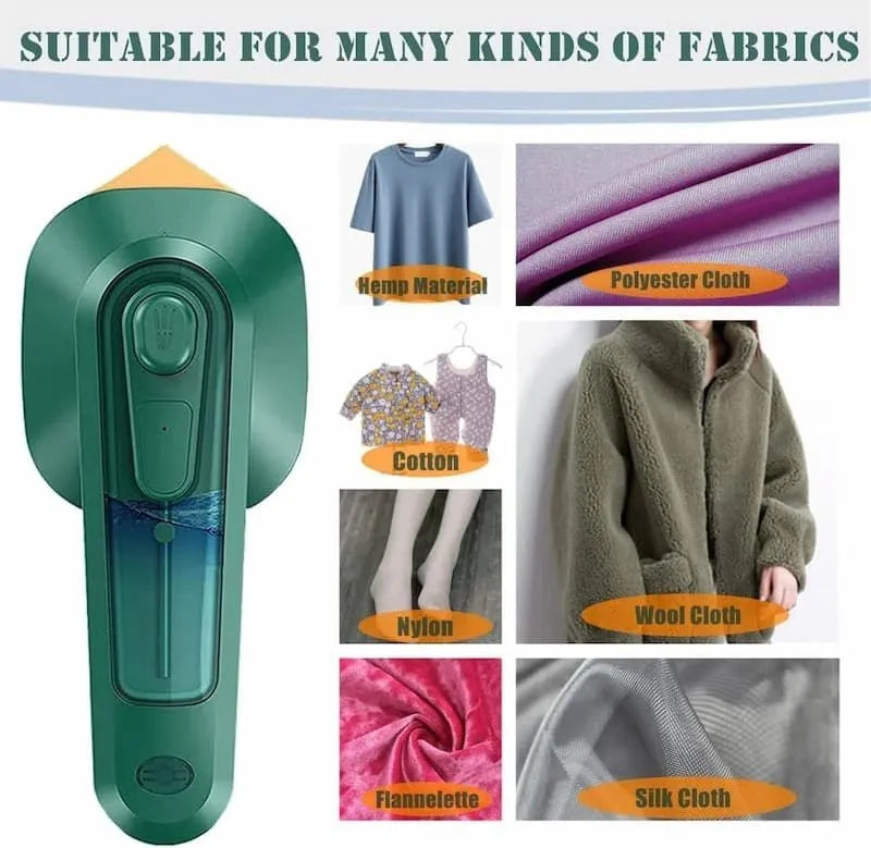 Portable Micro Steam Iron – 2-in-1 Dry & Wet Garment Steamer for Travel & Home