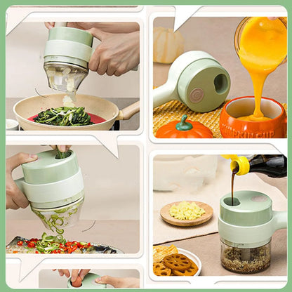 Smart Electric Food Chopper & Vegetable Slicer – USB Rechargeable Multi-Function Kitchen Cutter