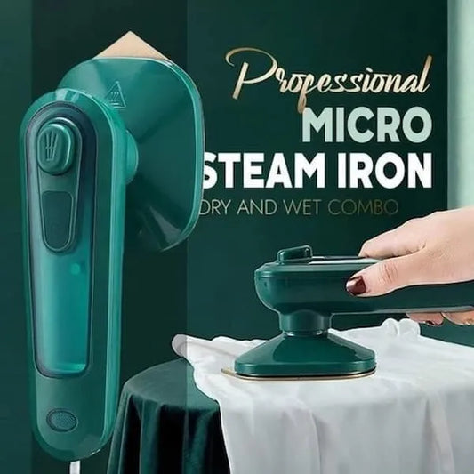 Portable Micro Steam Iron – 2-in-1 Dry & Wet Garment Steamer for Travel & Home